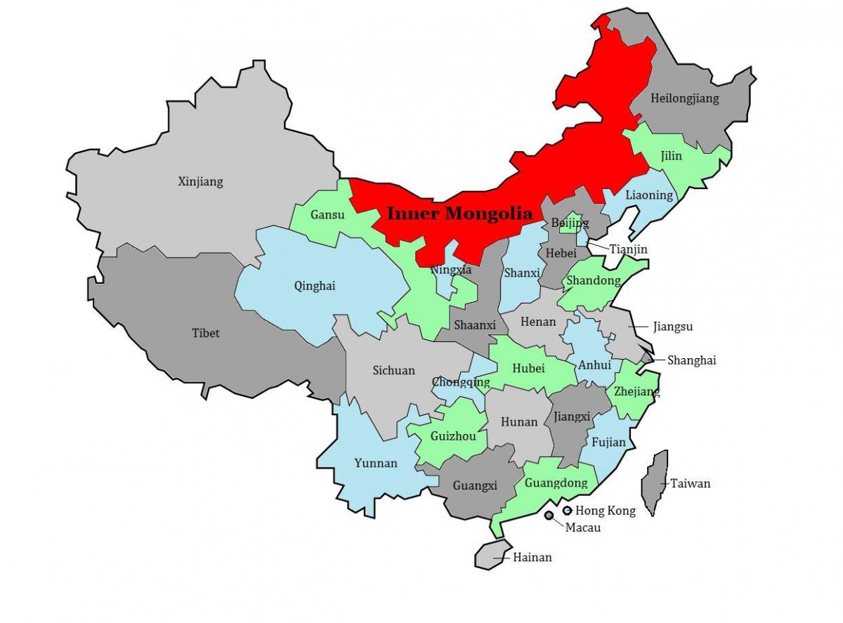 வரைபடம் மங்கோலியா பிராந்தியம்