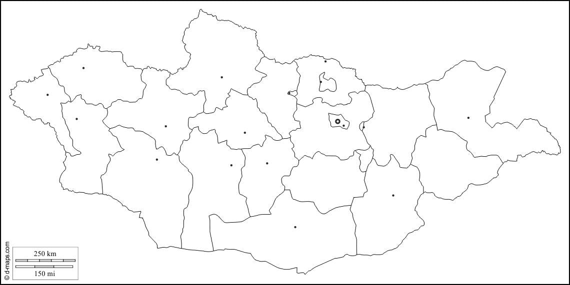 வெற்று வரைபடத்தை மங்கோலியா