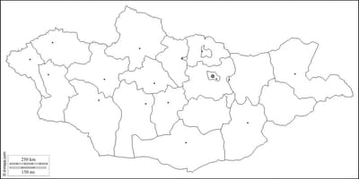 வெற்று வரைபடத்தை மங்கோலியா
